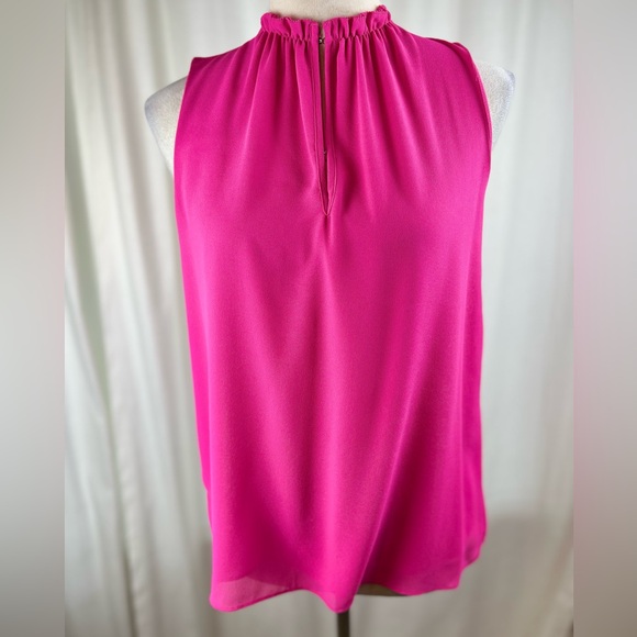Naked Zebra Tops - Naked Zebra Hot Pink Sleeveless Mock Neck Camisole